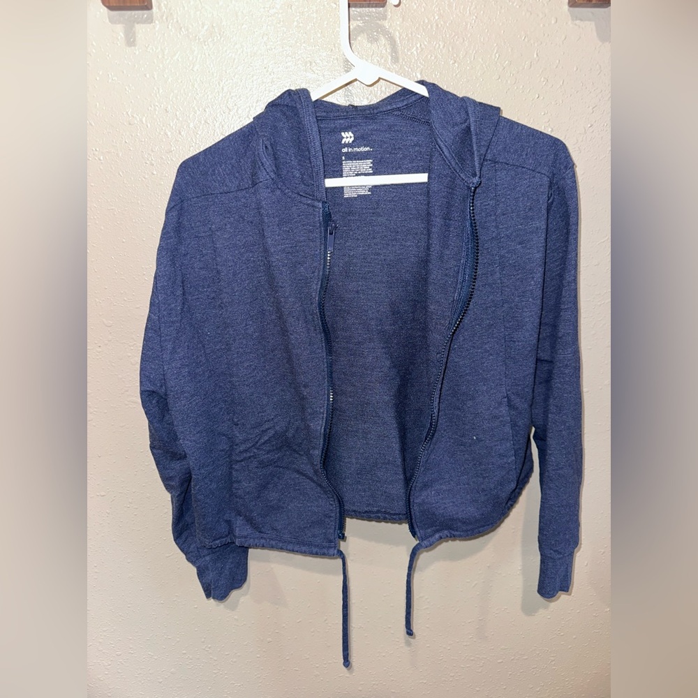 all in motion Heather Navy Full-Zip Hooded Sweatshirt